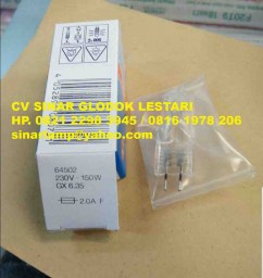 Lampu Halogen Osram 230v 150w 64502 GX6.35